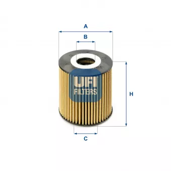 Filtre à huile UFI 25.052.00