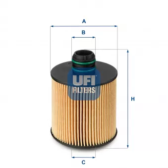 Filtre à huile UFI 25.083.00