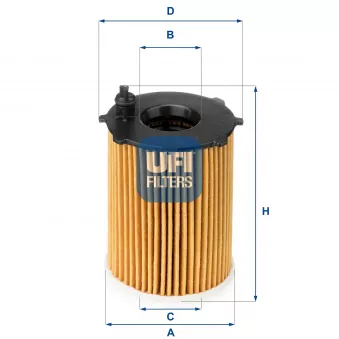 Filtre à huile UFI 25.128.00