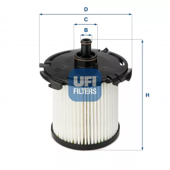 Filtre à carburant UFI 26.074.00