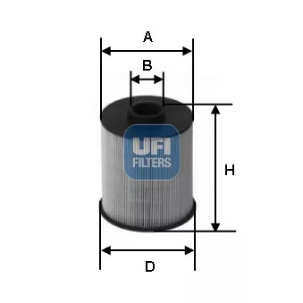 Filtre à carburant UFI 26.077.00