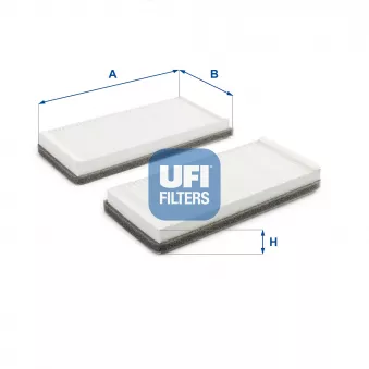 Filtre, air de l'habitacle UFI 53.005.00