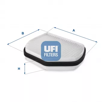 Filtre, air de l'habitacle UFI 53.007.00