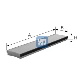 Filtre, air de l'habitacle UFI 53.016.00