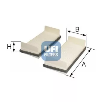 Filtre, air de l'habitacle UFI 53.068.00