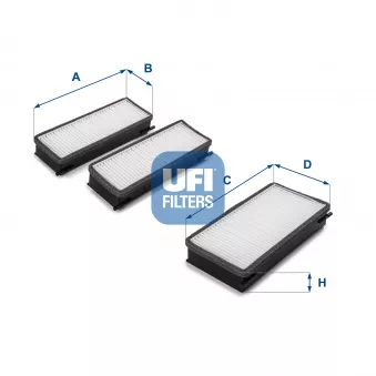 Filtre, air de l'habitacle UFI 53.070.00