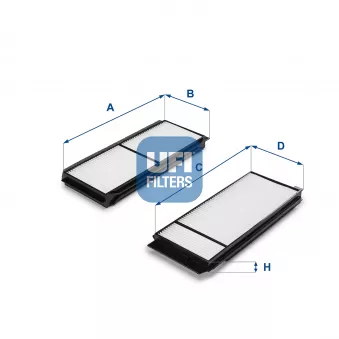 Filtre, air de l'habitacle UFI 53.120.00