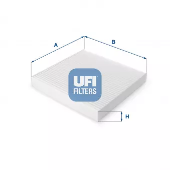 Filtre, air de l'habitacle UFI 53.123.00