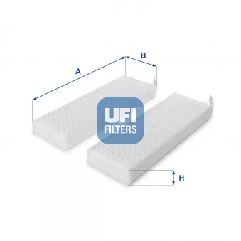 Filtre, air de l'habitacle UFI 53.154.00