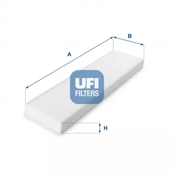 Filtre, air de l'habitacle UFI 53.156.00