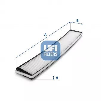 Filtre, air de l'habitacle UFI 53.158.00