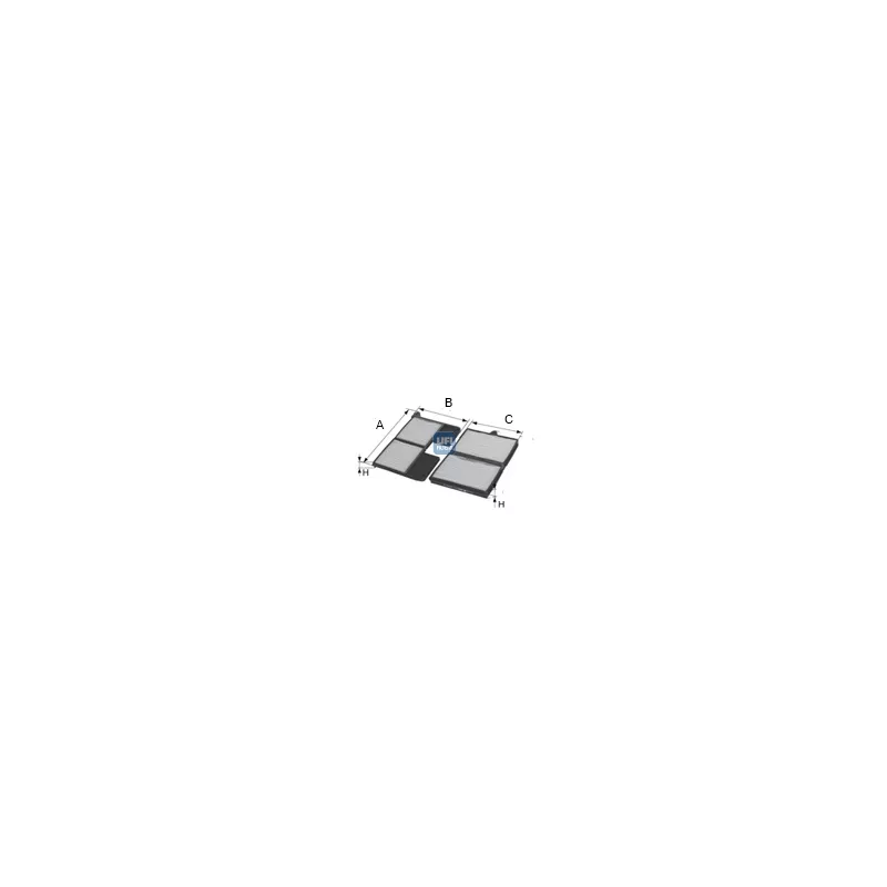 Filtre, air de l'habitacle UFI 53.197.00