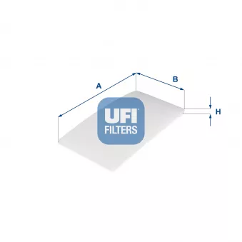 Filtre, air de l'habitacle UFI 53.322.00