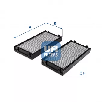 Filtre, air de l'habitacle UFI 54.243.00