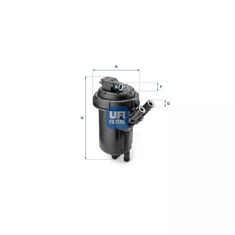 Boîtier, filtre de carburant UFI 55.114.00