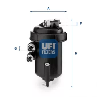 Boîtier, filtre de carburant UFI 55.127.00