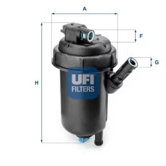 Boîtier, filtre de carburant UFI 55.139.00