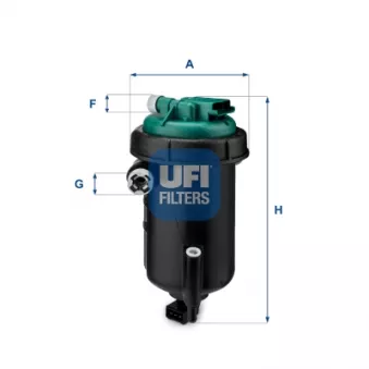 Boîtier, filtre de carburant UFI 55.148.00
