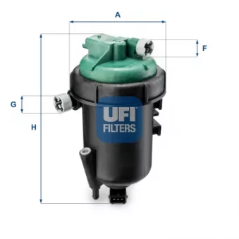 Boîtier, filtre de carburant UFI