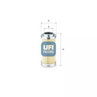 Filtre, système hydraulique de travail UFI 77.025.00