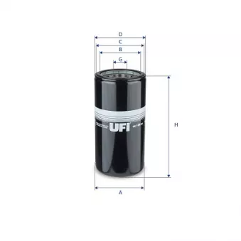 Filtre, système hydraulique de travail UFI 80.138.00