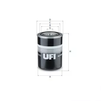 Filtre, système hydraulique de travail UFI 82.132.00