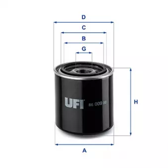 Filtre à huile UFI 86.009.00