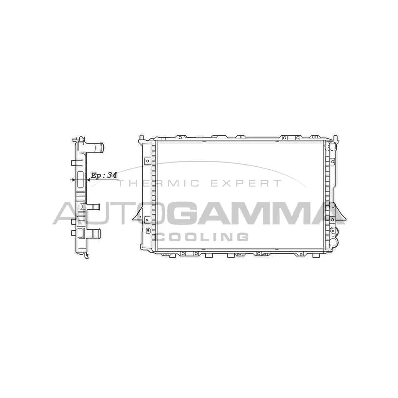Radiateur, refroidissement du moteur AUTOGAMMA 100057