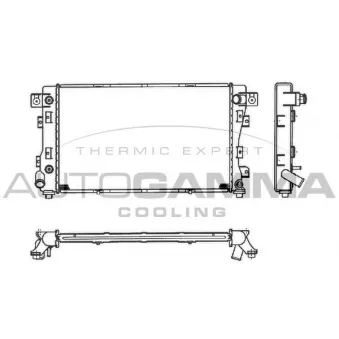 Radiateur, refroidissement du moteur AUTOGAMMA 100137