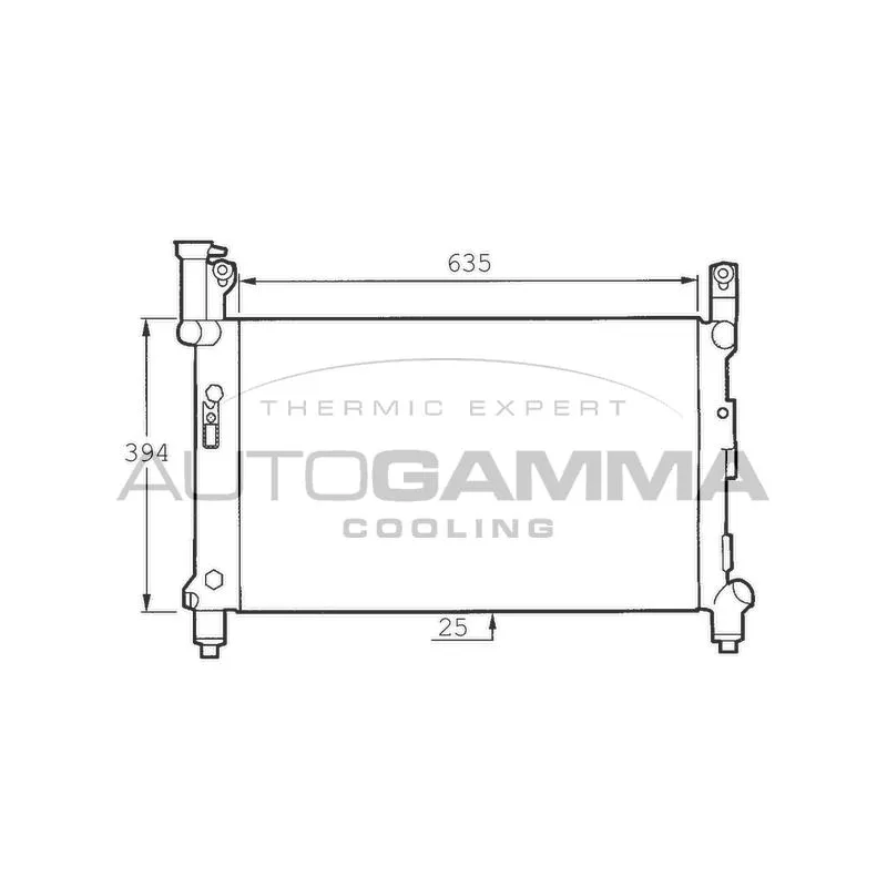 Radiateur, refroidissement du moteur AUTOGAMMA 100142