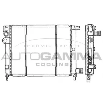 Radiateur, refroidissement du moteur AUTOGAMMA 100154