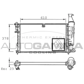 Radiateur, refroidissement du moteur AUTOGAMMA 100156