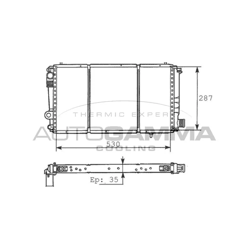 Radiateur, refroidissement du moteur AUTOGAMMA 100173