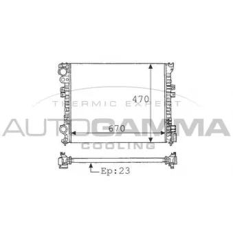 Radiateur, refroidissement du moteur AUTOGAMMA 100185