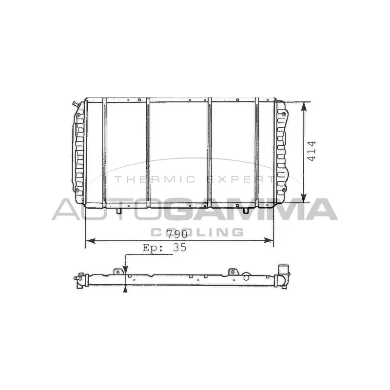 Radiateur, refroidissement du moteur AUTOGAMMA 100191