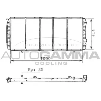 Radiateur, refroidissement du moteur AUTOGAMMA 100192