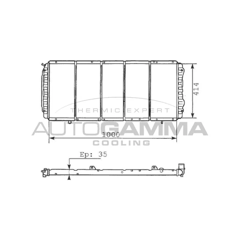 Radiateur, refroidissement du moteur AUTOGAMMA 100192