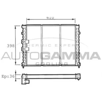 Radiateur, refroidissement du moteur AUTOGAMMA 100207