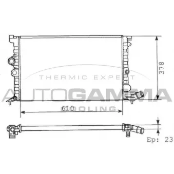 Radiateur, refroidissement du moteur AUTOGAMMA 100208