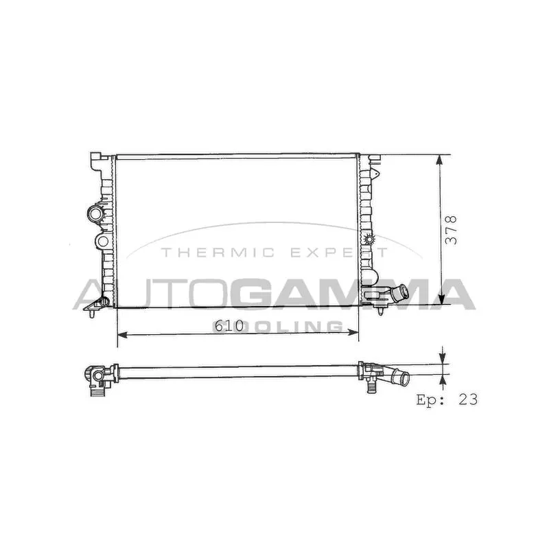 Radiateur, refroidissement du moteur AUTOGAMMA 100208