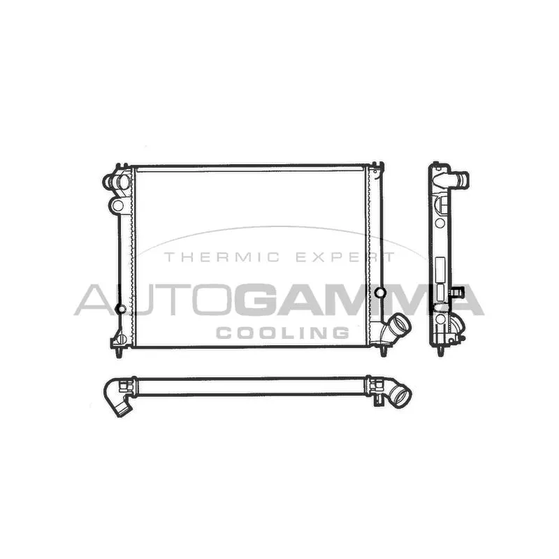 Radiateur, refroidissement du moteur AUTOGAMMA 100210