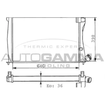 Radiateur, refroidissement du moteur AUTOGAMMA 100220