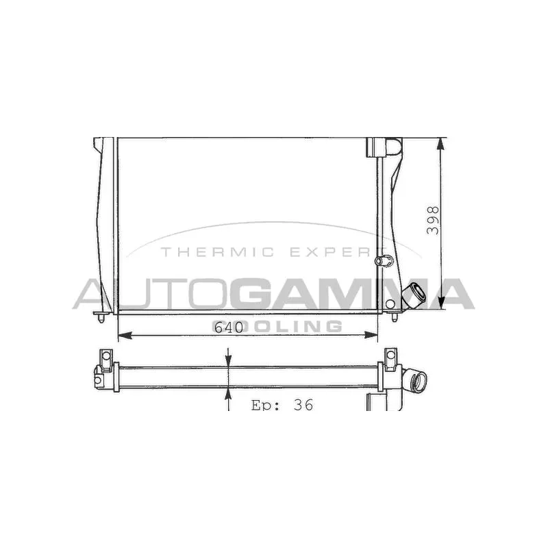 Radiateur, refroidissement du moteur AUTOGAMMA 100220