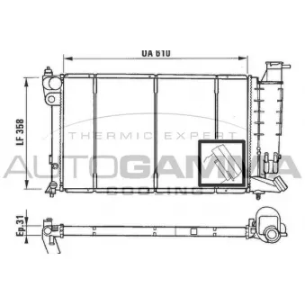 Radiateur, refroidissement du moteur AUTOGAMMA 100227