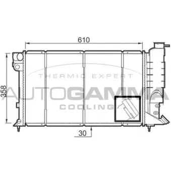 Radiateur, refroidissement du moteur AUTOGAMMA 100228