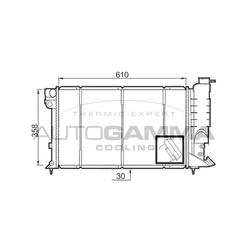 Radiateur, refroidissement du moteur AUTOGAMMA 100228