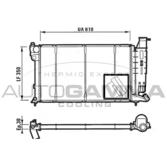 Radiateur, refroidissement du moteur AUTOGAMMA 100229