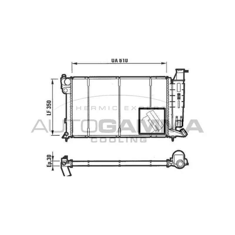 Radiateur, refroidissement du moteur AUTOGAMMA 100229