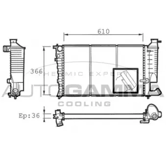Radiateur, refroidissement du moteur AUTOGAMMA 100230