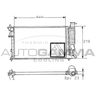 Radiateur, refroidissement du moteur AUTOGAMMA 100233